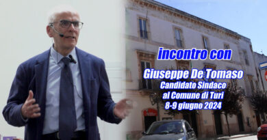 Incontro con il candidato Sindaco al Comune di Turi, Giuseppe De Tomaso